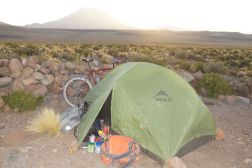Camping on the pass south of San Juan